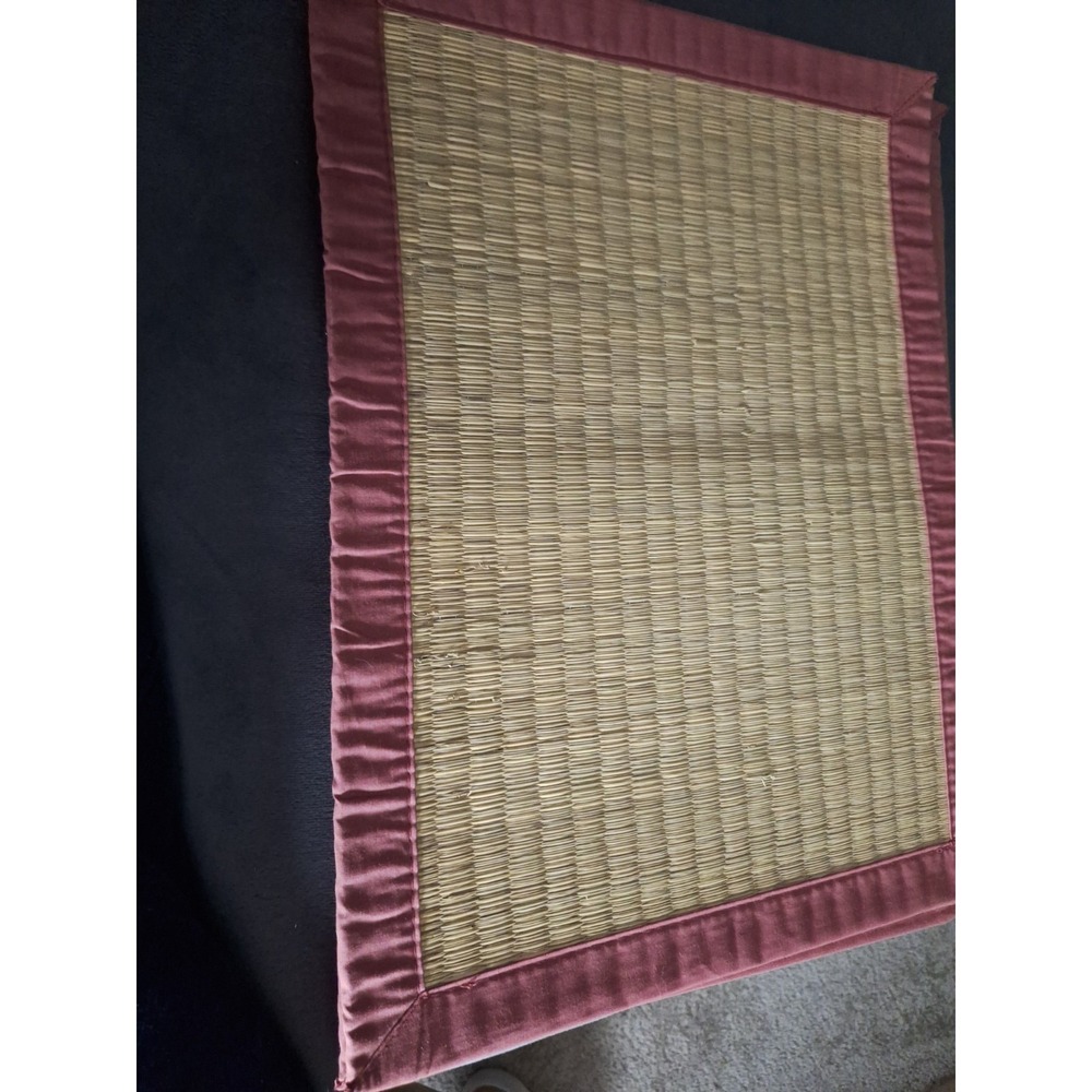 4  Standard Size 18"×13" Woven  Bamboo With Muave Fabric 1 1/4"Border 293